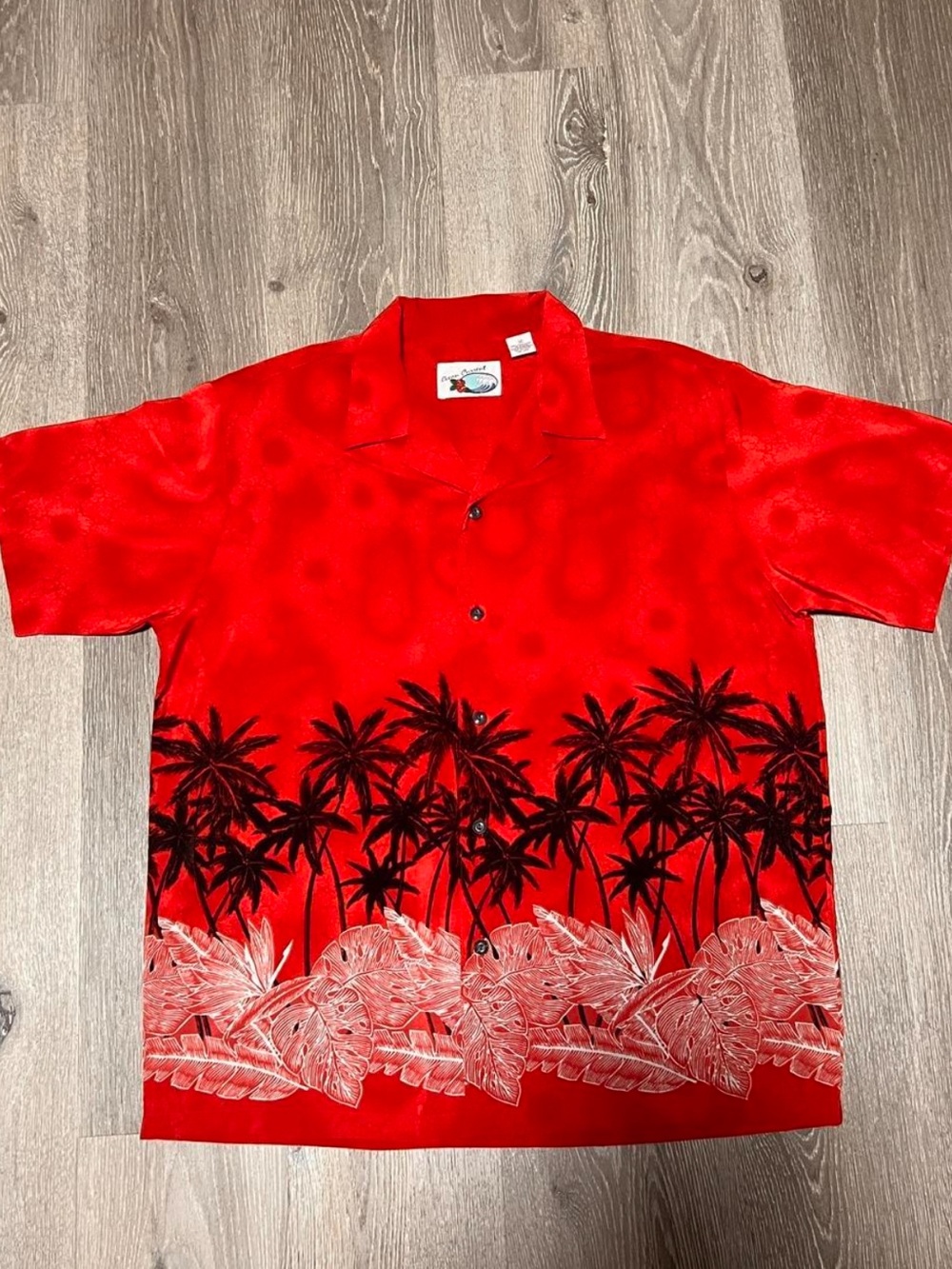 Ocean Current Red Hawaiian shirt